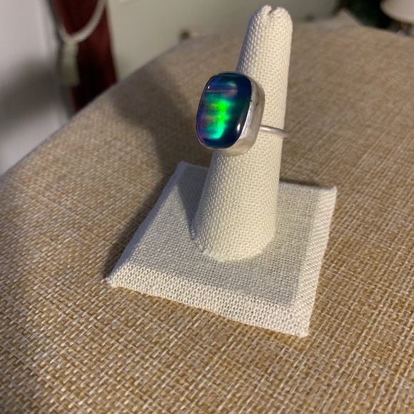 Aurora Opal Sterling silver ring size 6 1/4, NWT - Picture 6 of 10